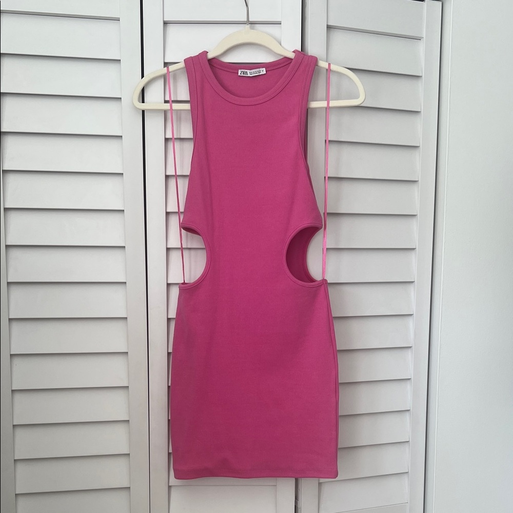 Zara Fuchsia Cut Out Dress